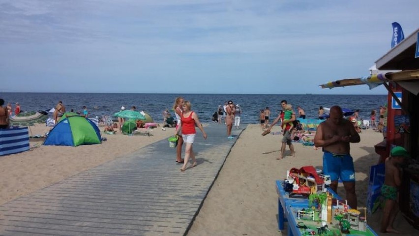 Gdańsk Jelitkowo - nowa kładka na plaży