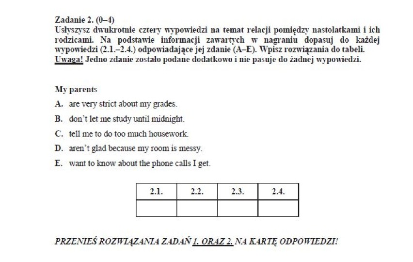 Angielski I Niemiecki: Egzamin Gimnazjalny 2014 Operon [Odpowiedzi, Arkusze]