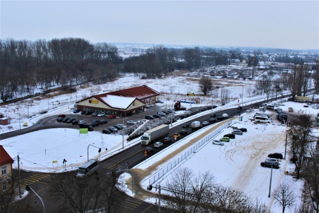 Panorama Łęczycy z zamkowej wieży