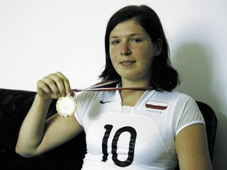 Agnieszka Mitręga ze złotym medalem mistrzostw Europy.