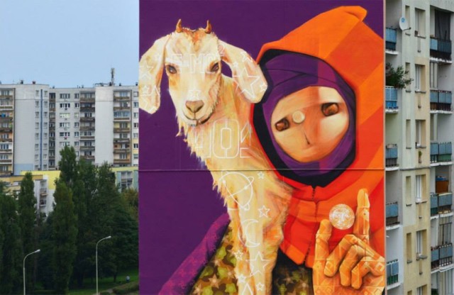 23 września chilijski artysta INTI skończył malować mural na ...