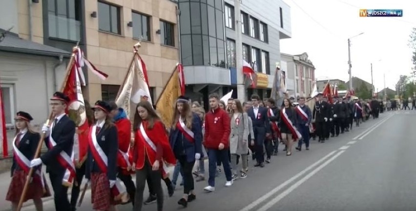 3 Maja we Włoszczowa. Msza, uroczystości przy pomniku (WIDEO, ZDJĘCIA)