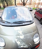Na Tatrzańskiej ochlapali auta farbą