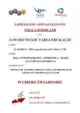Targi edukacji Jaworzno: gimnazjaliści, przyjdzcie w przyszły wtorek do hali MCKiS