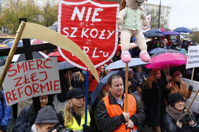 Protest nauczycieli z 10 października 2016 w Warszawie