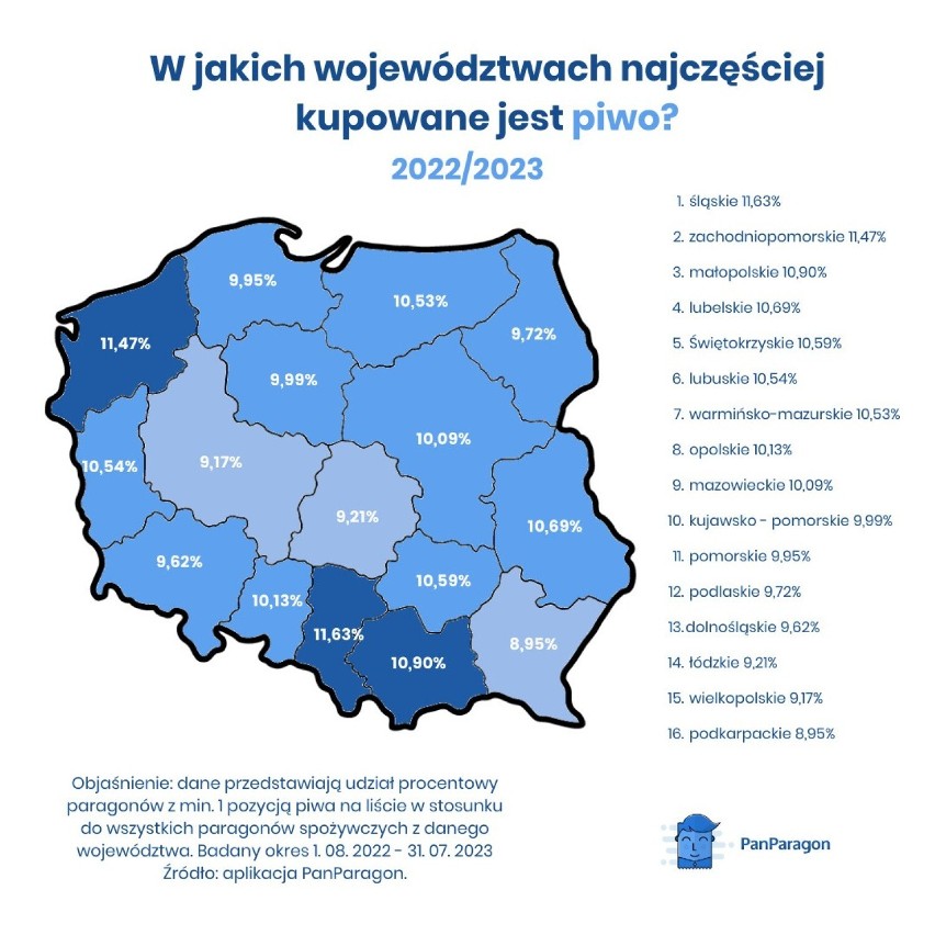 Alkoholowa mapa Polski. W tych województwach najczęściej kupujemy napoje z procentami