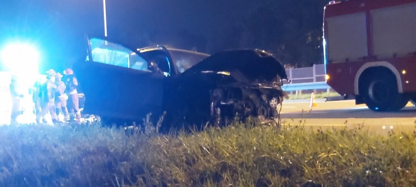 Okropny wypadek na DTŚ! Kierowca był pijany i jechał POD PRĄD! Do czołowego zderzenia aut doszło na granicy Rudy Śląskiej i Zabrza