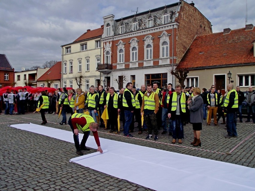NSZZ Solidarność IKEA Idustry i IKEA Retail, ZZ Budowlani IKEA Industry Oddział WEST w Chlastawie protestowali