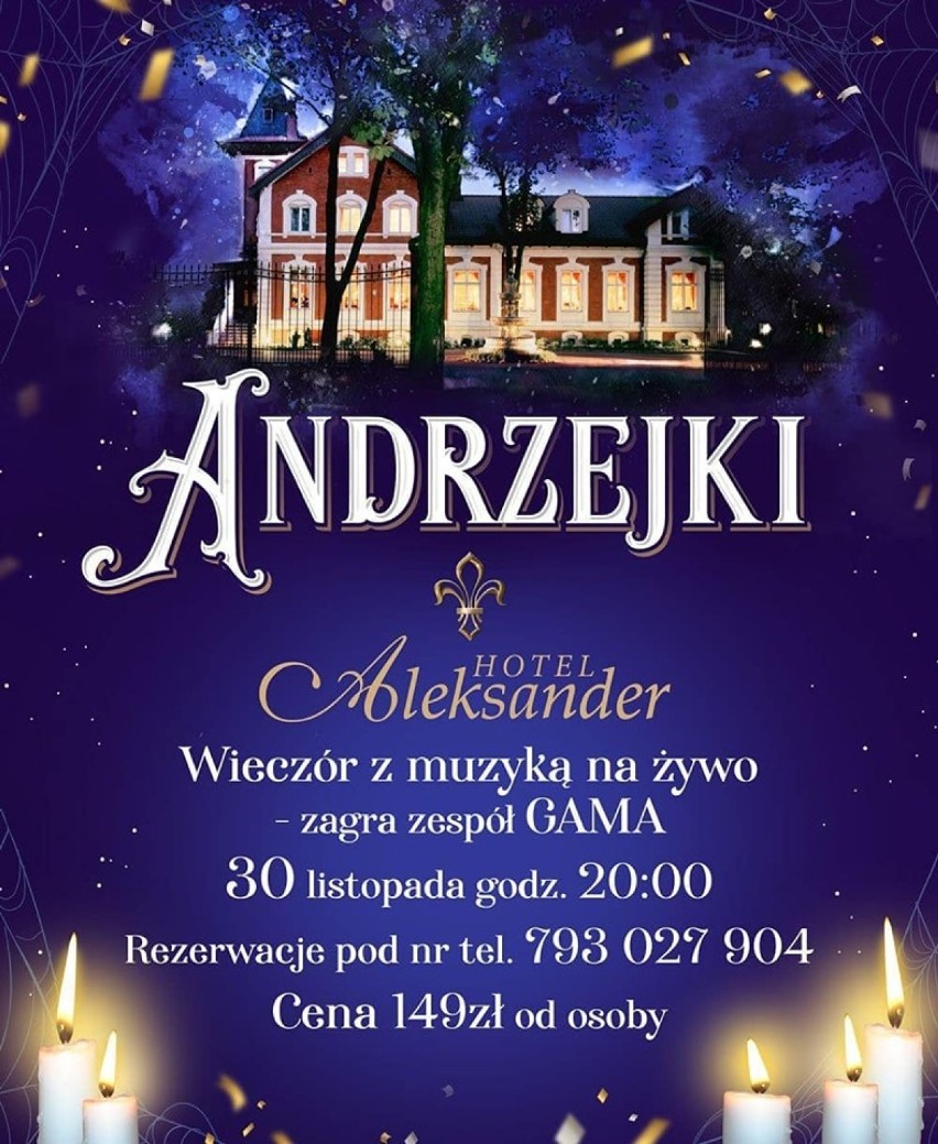 Andrzejki w Hotelu Aleksander, ul. Szpitalna 23, 87-800...