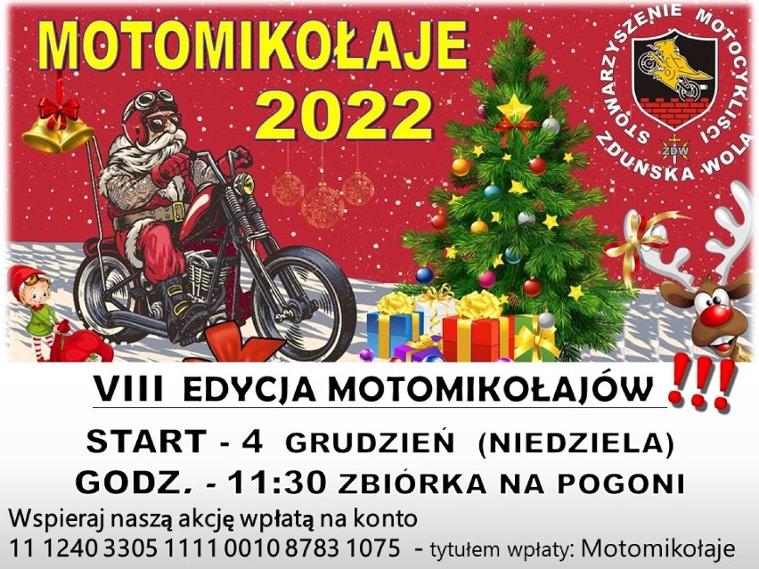 Motomikołaje 2022 w Zduńskiej Woli, Szadku i Wojsławicach...