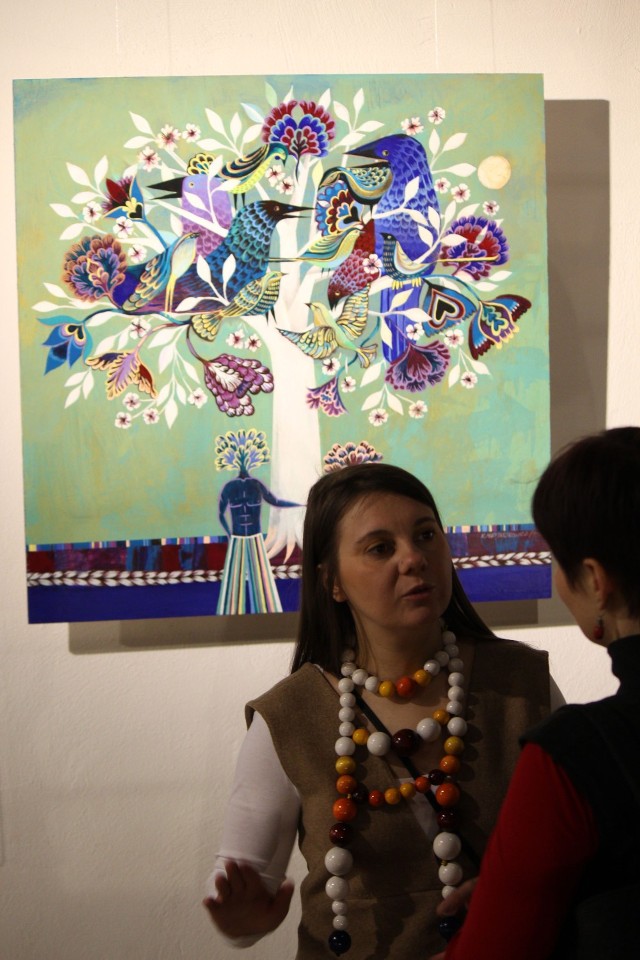 Karolina Matyjaszkowicz wystawa obrazów w Muzeum Włókiennictwa