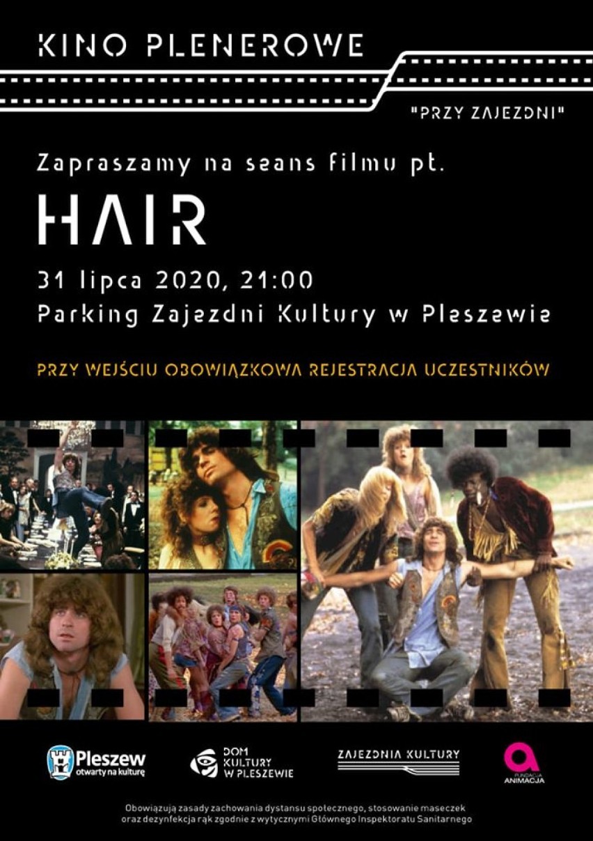 Zajezdnia Kultury zaprasza w piątek na projekcję filmu "Hair" w ramach kina plenerowego