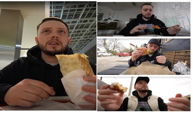 Zobacz, gdzie znany youtuber jadł i jak ocenił kieleckie lokale