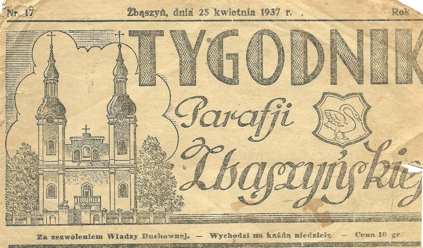 Stare gazety "Tygodnik Parafji Zbąszyńskiej".  Z kart historii