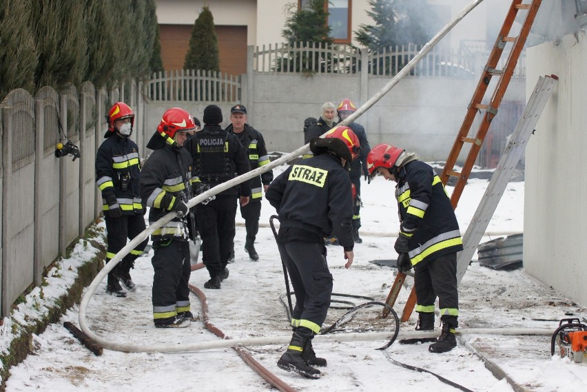 Pożar domu na ulicy Słowiańskiej w Kaliszu