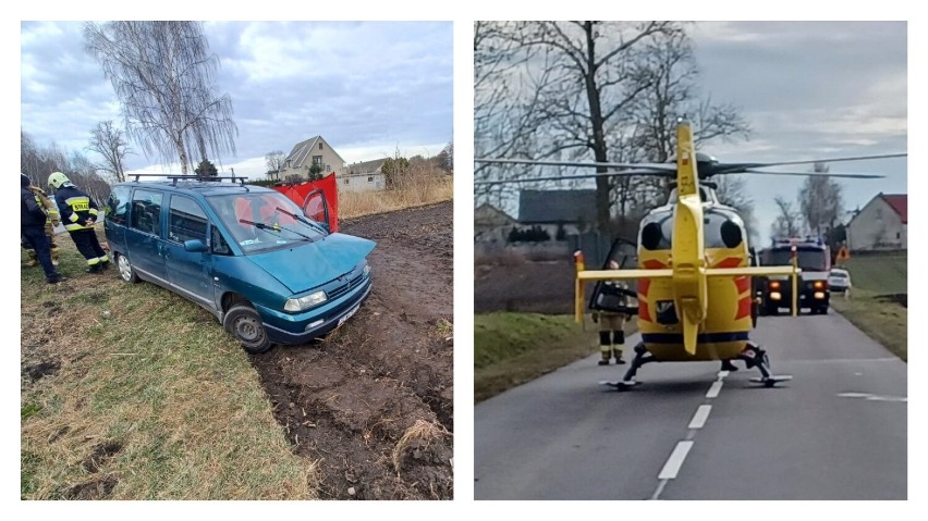 Wypadek w m. Milżyn w gminie Lubraniec na DW nr 270
