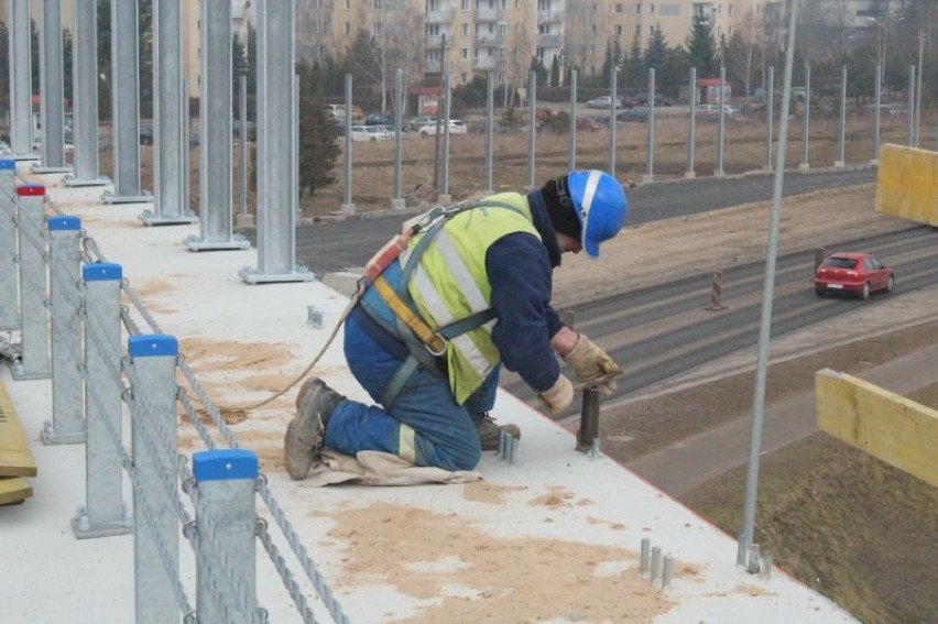 20 lutego odwiedziliśmy budowę Trasy Górna. Wykonano już 80% prac.