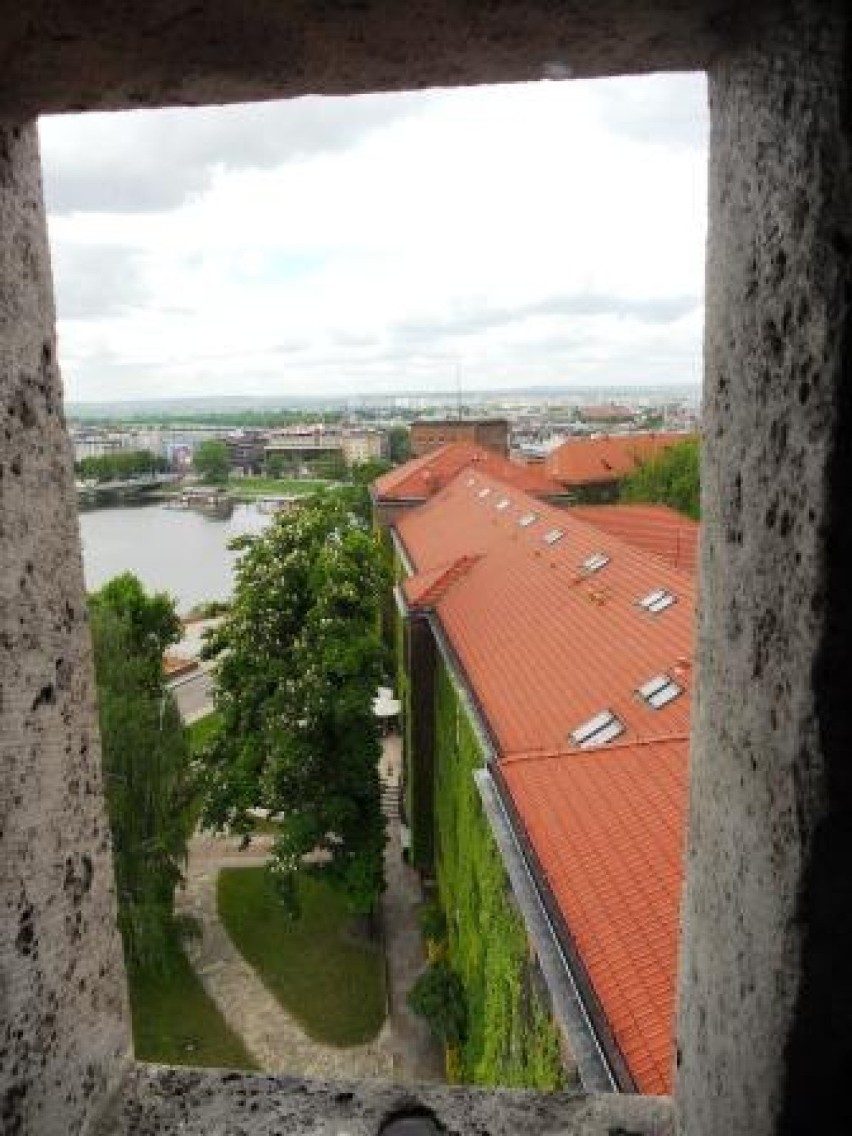 Widok z okna- najwyższa kondygnacja Baszty Sandomierskiej