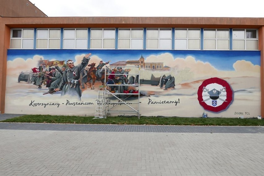 Przy Szkole Podstawowej numer 1 w Kostrzynie powstaje mural...