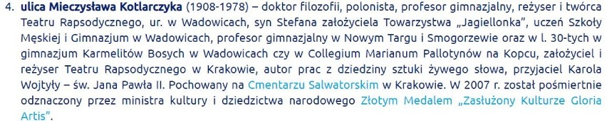 IPN dekomunizuje ulicę gen. Bruno Olbrychta w Wadowicach. Nowi patroni - propozycje 