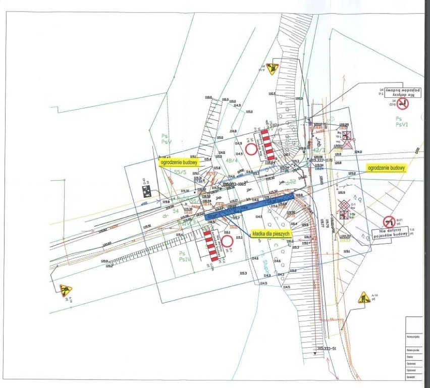 Wszystko w związku z przebudową przejazdu nad Małą Słupią.