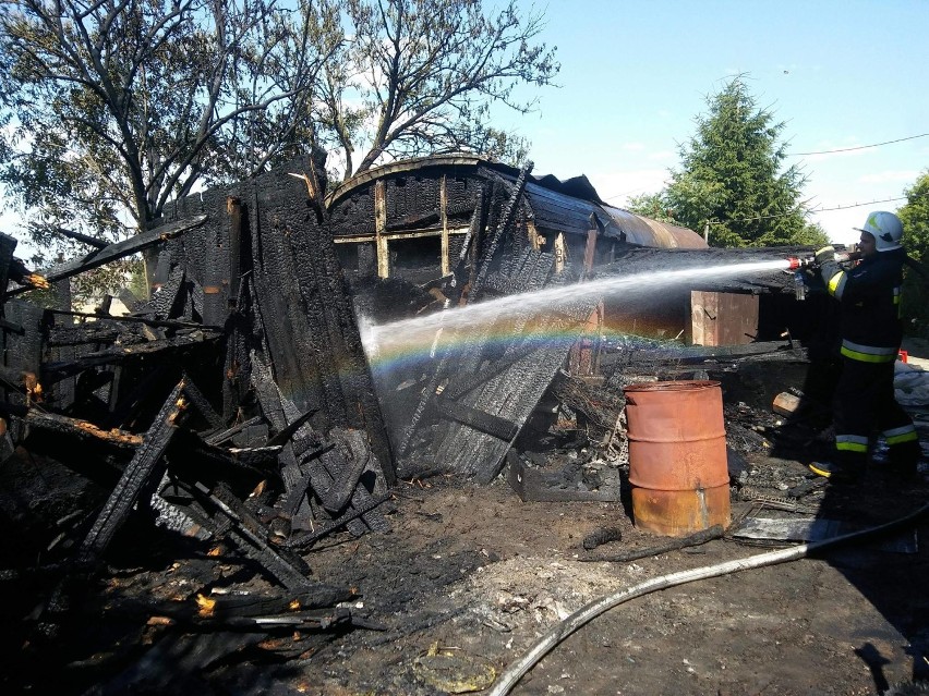 Pożar budynku goospodarczego w miejscowości Głogowa