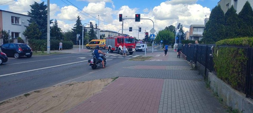 Wypadek na skrzyżowaniu Wiejska - Gajowa we Włocławku