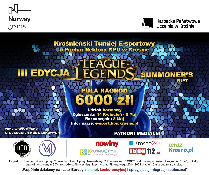Drużynowy turniej dla fanów League of Legends organizuje Karpacka Państwowa Uczelnia w Krośnie. Trwają zapisy