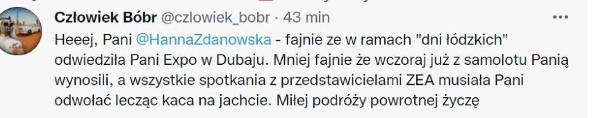 "Heeej, Pani @HannaZdanowska - fajnie ze w ramach "dni...