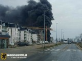 Groźnie wyglądający pożar na Ofiar Grudnia '70 w Gdańsku