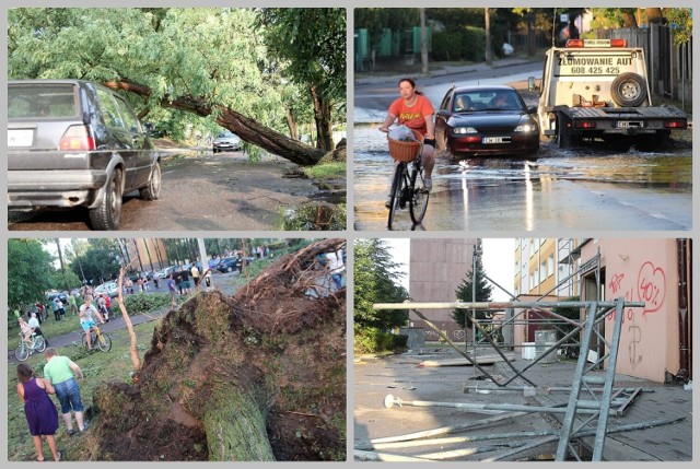 Straty po burzy we Włocławku, 19 lipca 2015 roku.