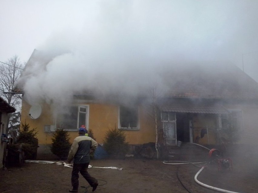 Pożar w miejscowości Bałupiany