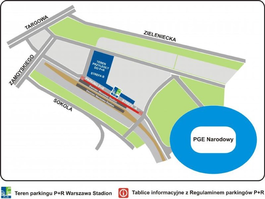 Zmiany na P+R Warszawa Stadion. W lutym parkowanie przy stacji kolejowej SKM jest płatne