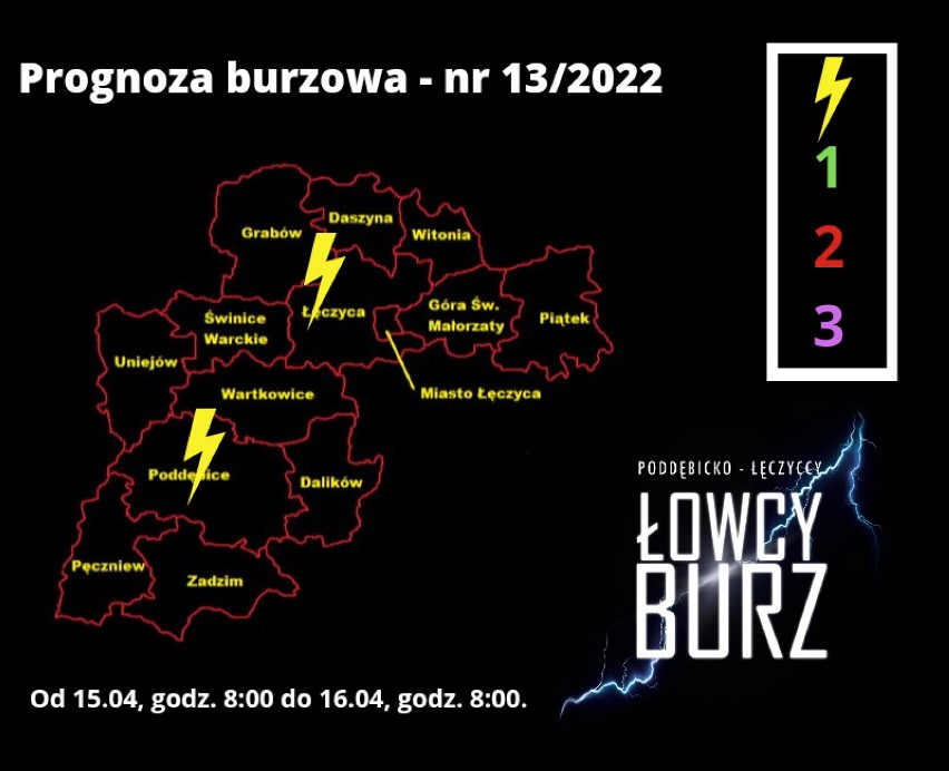 Uwaga, możliwe burze. Poddębicko-Łęczyccy Łowcy Burz ostrzegają