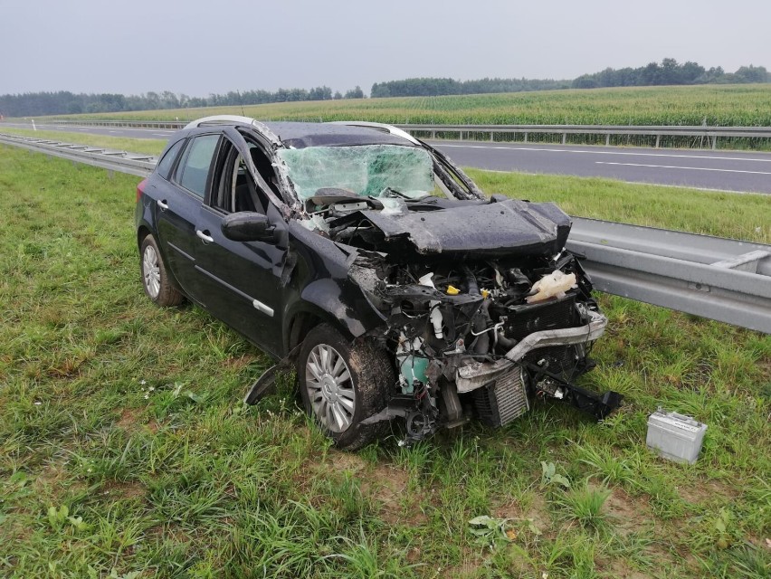 Wypadek na autostradzie A1 na odcinku Włocławek - Kutno