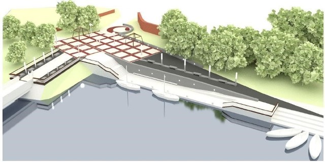 Tak ma wyglądać nowa przystań przy moście na Nogacie w Malborku