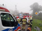 Dramatyczny wypadek na ul. Moszczanickiej w Żywcu. Trzy osoby zostały ranne