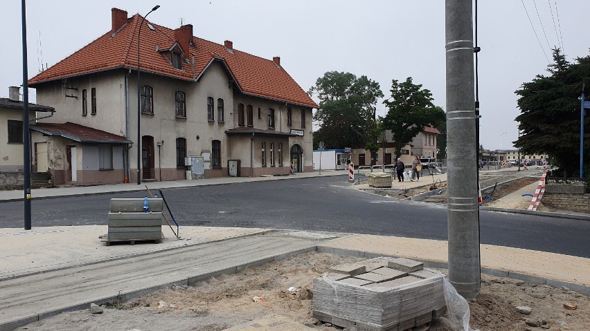 ul. Dworcowa w Pucku - budowa węzła integracyjnego - 17 czerwca 2020