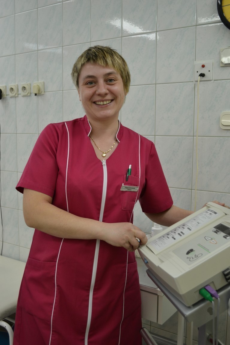Małgorzata Bubeła jest położną w człuchowskim szpitalu
