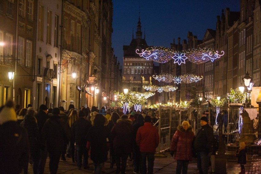 Świąteczne iluminacje w Gdańsku w 2017 roku.