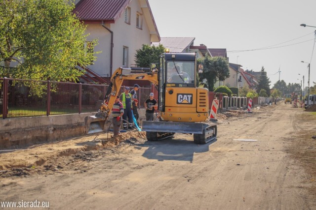 Trwają przebudowy ulic Sobieskiego i Chodkiewicza w Sieradzu