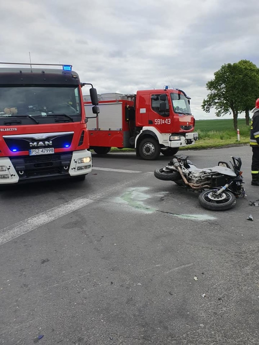 Gmina Ostroróg Dwa motocykle zderzyły się na skrzyżowaniu