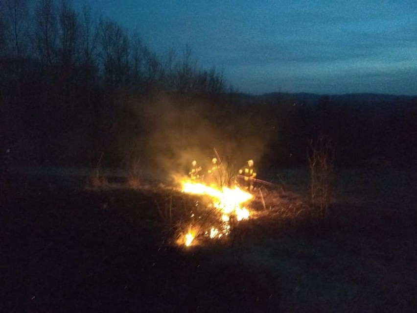 W gminie Lanckorona podpalają trawy. Efekt: jak na zdjęciach