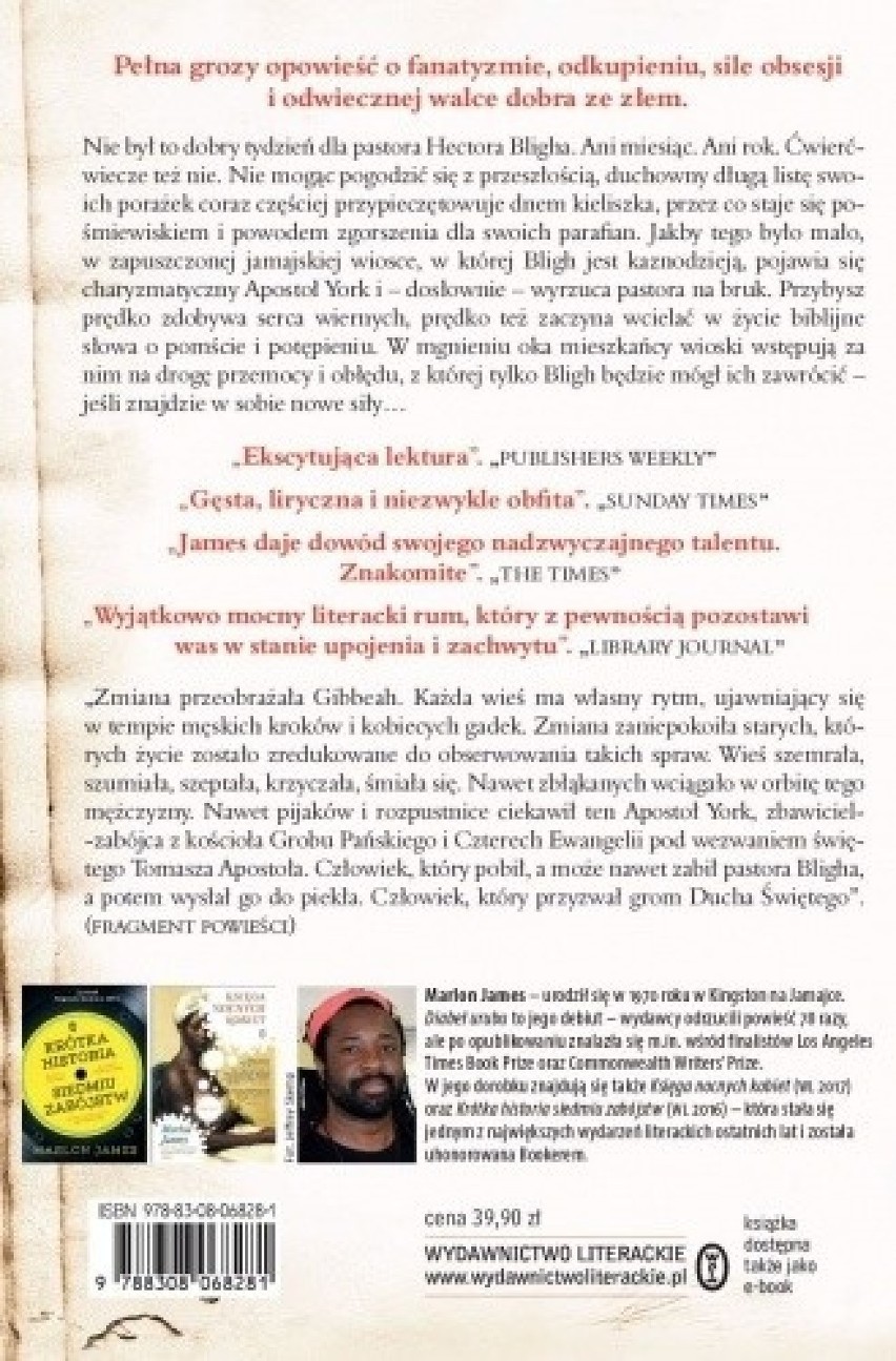 "Diabeł urubu" Marlon James