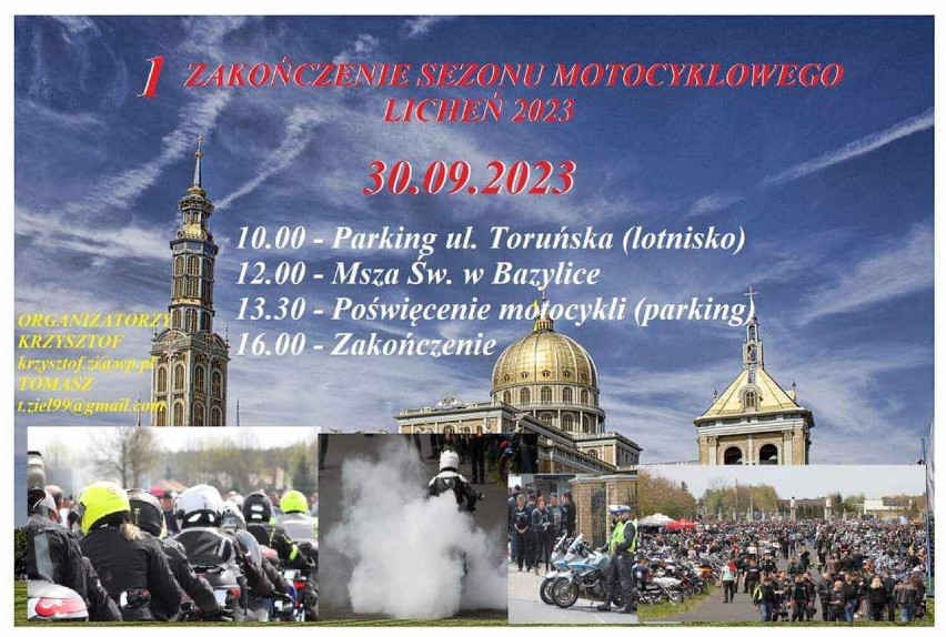 Motocykliści opanują Licheń. Rozlegnie się warkot setek silników na parkingu E przy ul. Toruńskiej! Jakie atrakcje zaplanowano?