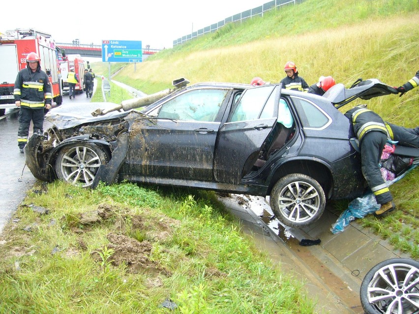 Wypadek na autostradzie A1 w pobliżu Świerklan