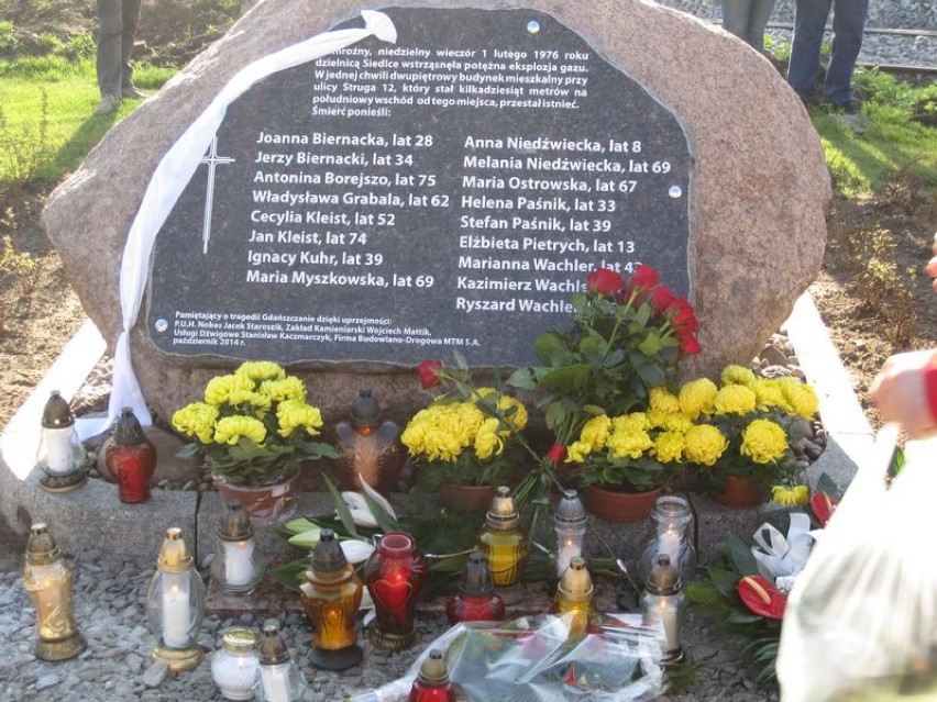 W Gdańsku odsłonięto pomnik poświęcony ofiarom wybuchu gazu w 1976 roku [ZDJĘCIA]