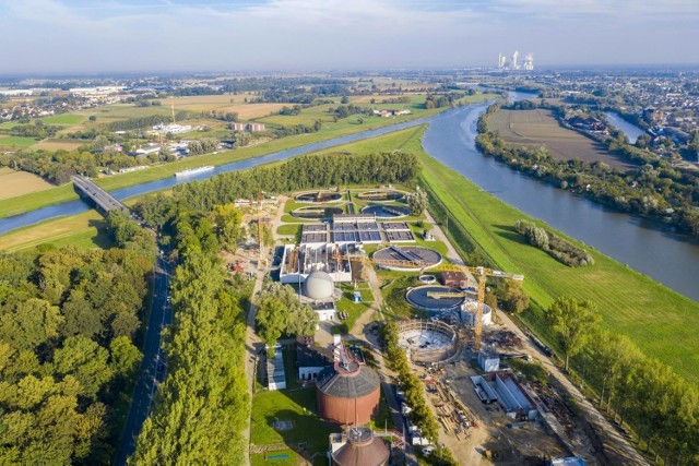 Oczyszczalnia ścieków w Opolu.