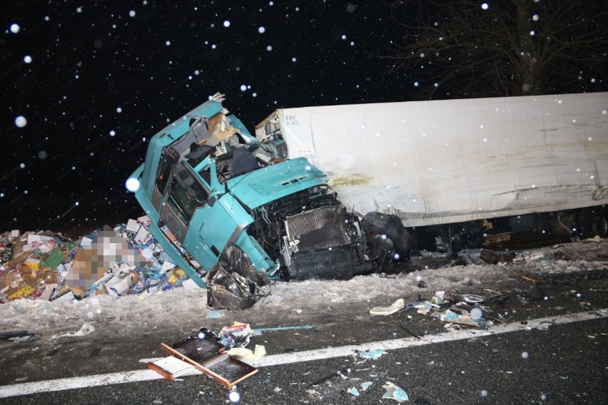 Tragiczny wypadek samochodów ciężarowych. Dwie osoby nie żyją [zdjęcia, wideo]