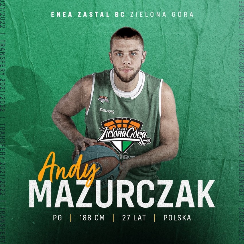 Andy Mazurczak, nowy koszykarz Enei Zastalu BC Zielona Góra.